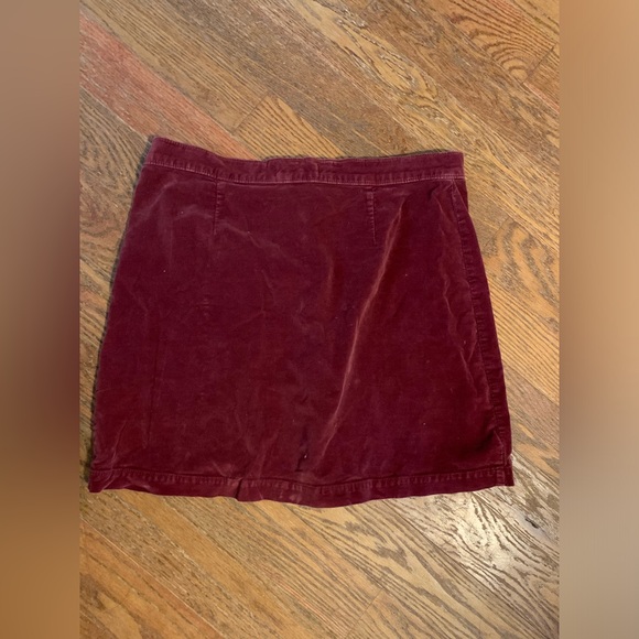 Madewell Burgundy Zip up Skirt Size 10 - Picture 5 of 6